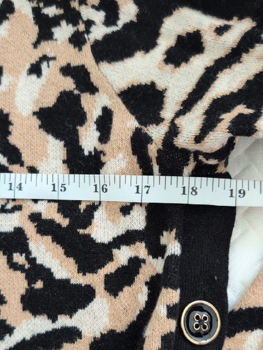CHICO'S Turtleneck Sweater Tunic Leopard Animal Print Cashmere Blend - Picture 9 of 10